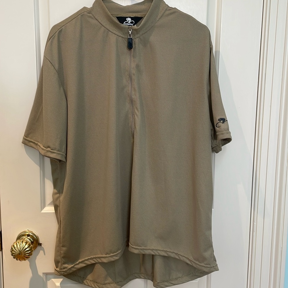 Bellwether sz XL Men's cycling shirt 1/4 zip 3 back pockets